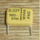 Kondensator 0,027 uF 160 V radial ( WIMA, FKC )